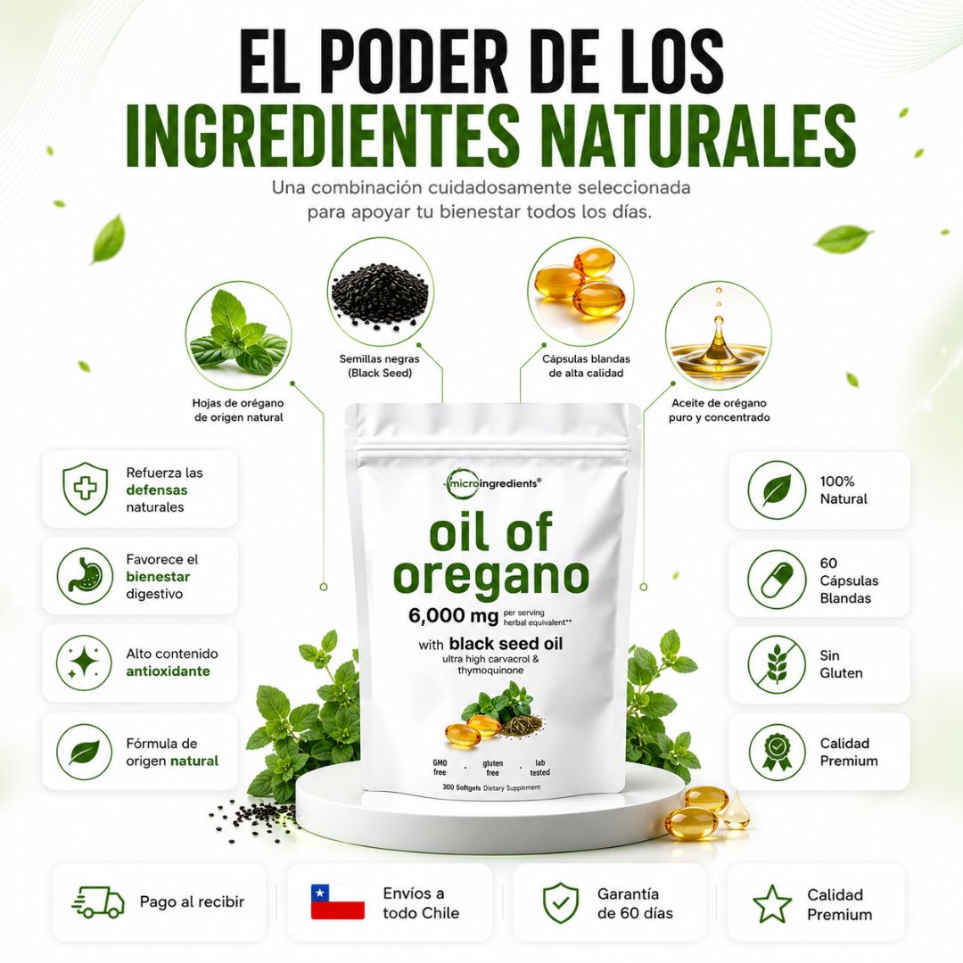 Aceite de Orégano 6000 mg Premium