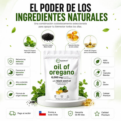 Aceite de Orégano 6000 mg Premium